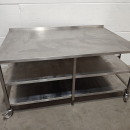 Rvs mobiele tafel - 192x126x93 cm 